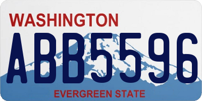 WA license plate ABB5596
