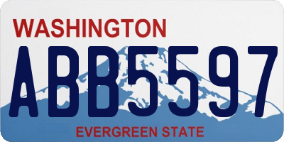 WA license plate ABB5597