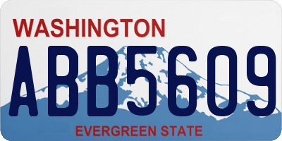 WA license plate ABB5609