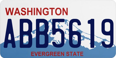 WA license plate ABB5619
