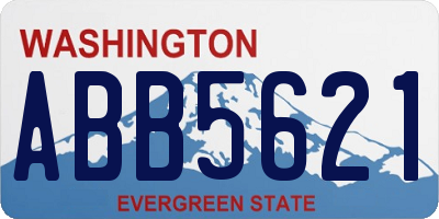 WA license plate ABB5621