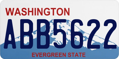 WA license plate ABB5622