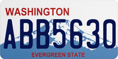 WA license plate ABB5630