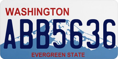 WA license plate ABB5636