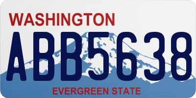 WA license plate ABB5638
