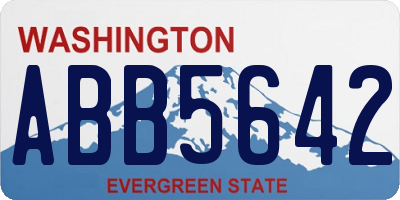 WA license plate ABB5642