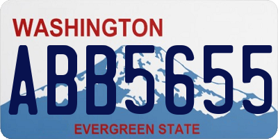 WA license plate ABB5655