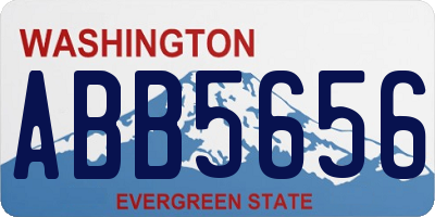 WA license plate ABB5656
