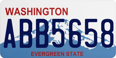 WA license plate ABB5658