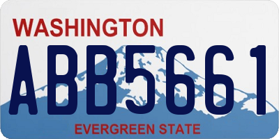 WA license plate ABB5661