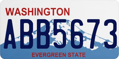 WA license plate ABB5673