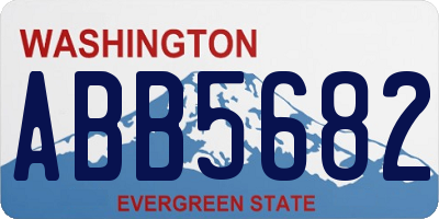 WA license plate ABB5682