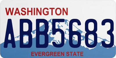 WA license plate ABB5683