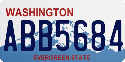 WA license plate ABB5684