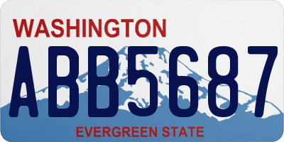 WA license plate ABB5687