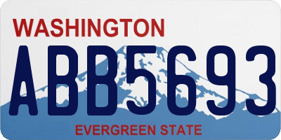 WA license plate ABB5693