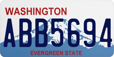 WA license plate ABB5694