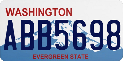 WA license plate ABB5698