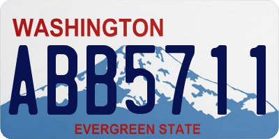 WA license plate ABB5711