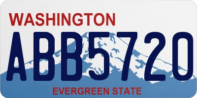WA license plate ABB5720