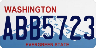 WA license plate ABB5723