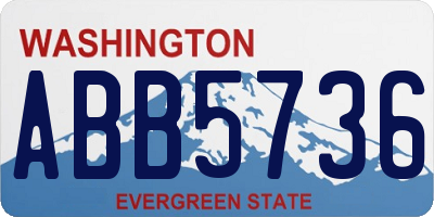 WA license plate ABB5736
