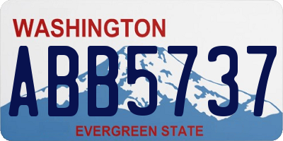 WA license plate ABB5737