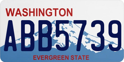 WA license plate ABB5739