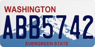 WA license plate ABB5742