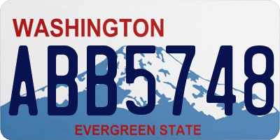 WA license plate ABB5748