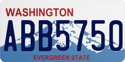 WA license plate ABB5750