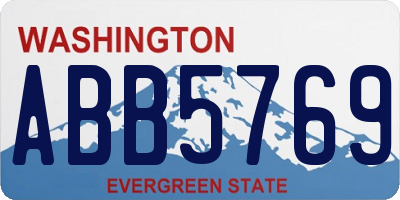 WA license plate ABB5769