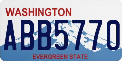 WA license plate ABB5770