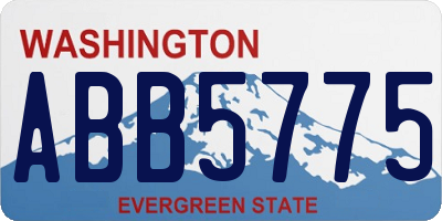 WA license plate ABB5775