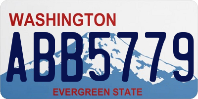 WA license plate ABB5779