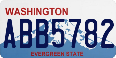 WA license plate ABB5782