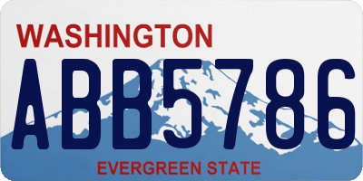 WA license plate ABB5786