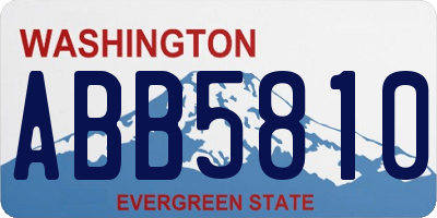 WA license plate ABB5810