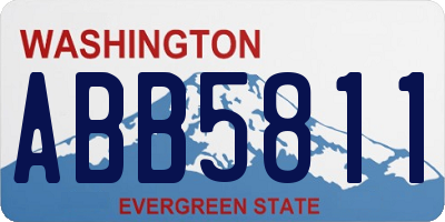 WA license plate ABB5811