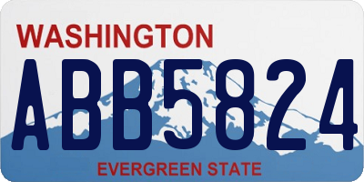 WA license plate ABB5824