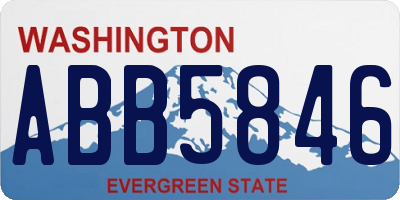 WA license plate ABB5846