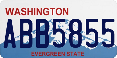 WA license plate ABB5855