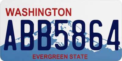 WA license plate ABB5864
