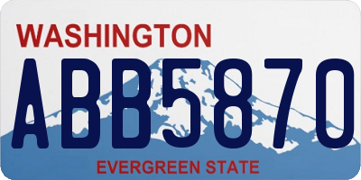 WA license plate ABB5870