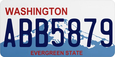 WA license plate ABB5879
