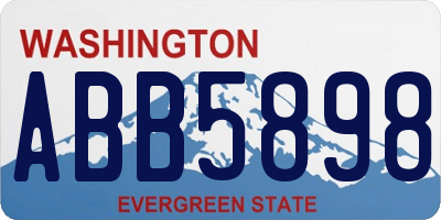 WA license plate ABB5898