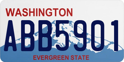 WA license plate ABB5901