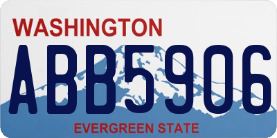 WA license plate ABB5906