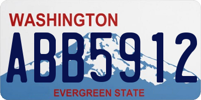 WA license plate ABB5912