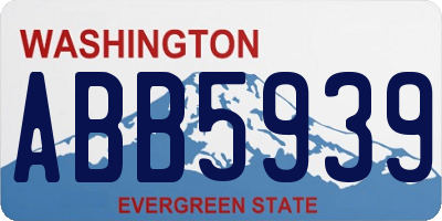 WA license plate ABB5939